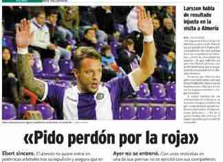 Ebert pide perdón por la roja