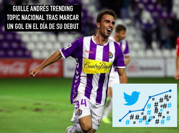 Guille Andrés trending topic nacional tras marcar un gol en el día de su debut