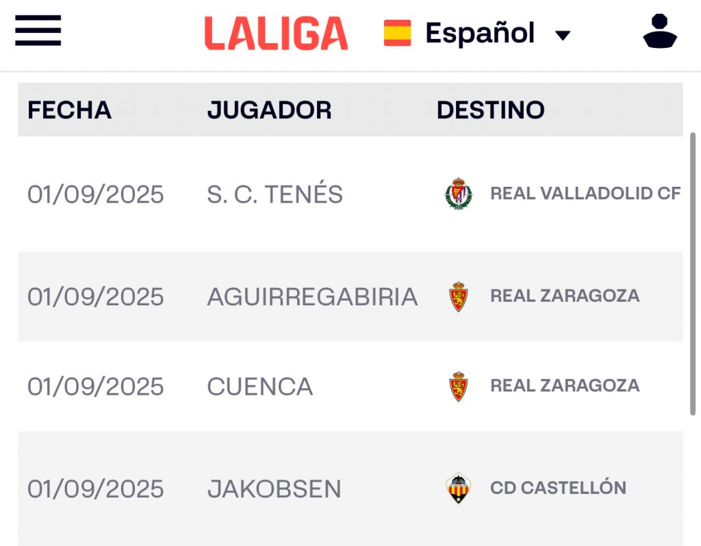 Sergi Canós inscrito en LaLiga sin ser oficial por el Real Valladolid