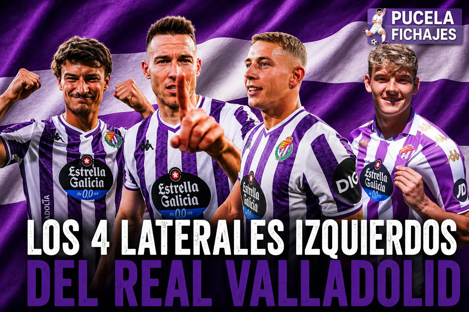 Los cuatro laterales izquierdos del Real Valladolid