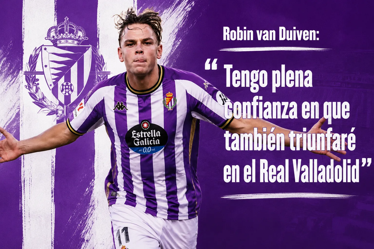 Robin van Duiven: “Tengo plena confianza en que también triunfaré en el Real Valladolid”