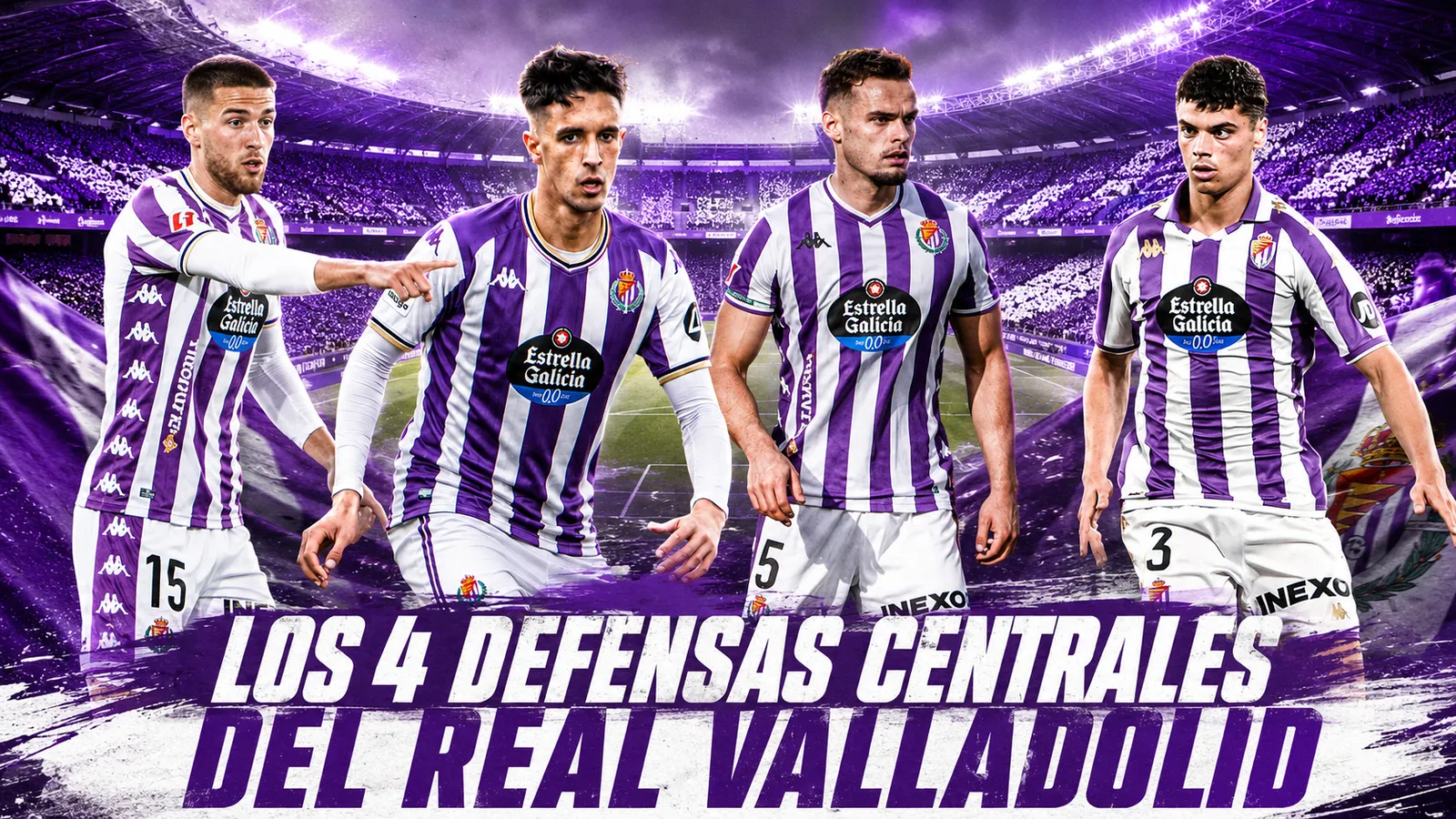 Los 4 centrales del Real Valladolid
