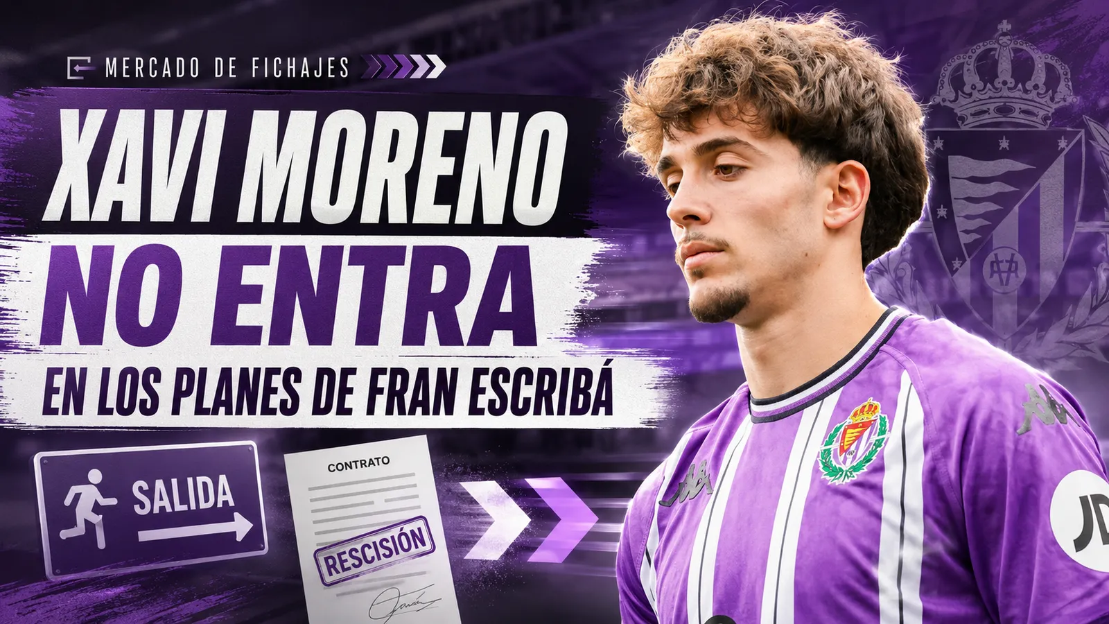 DV: Xavi Moreno no entra en los planes de Fran Escribá