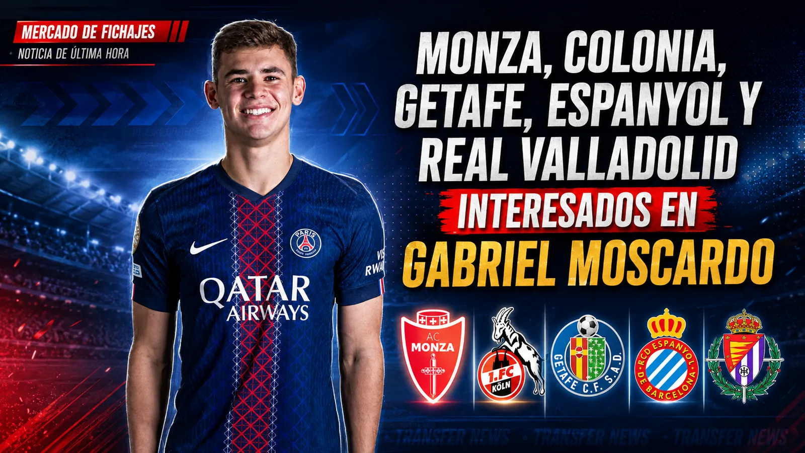 FOOT01: Monza, Colonia, Getafe, Espanyol y Real Valladolid interesados en Gabriel Moscardo