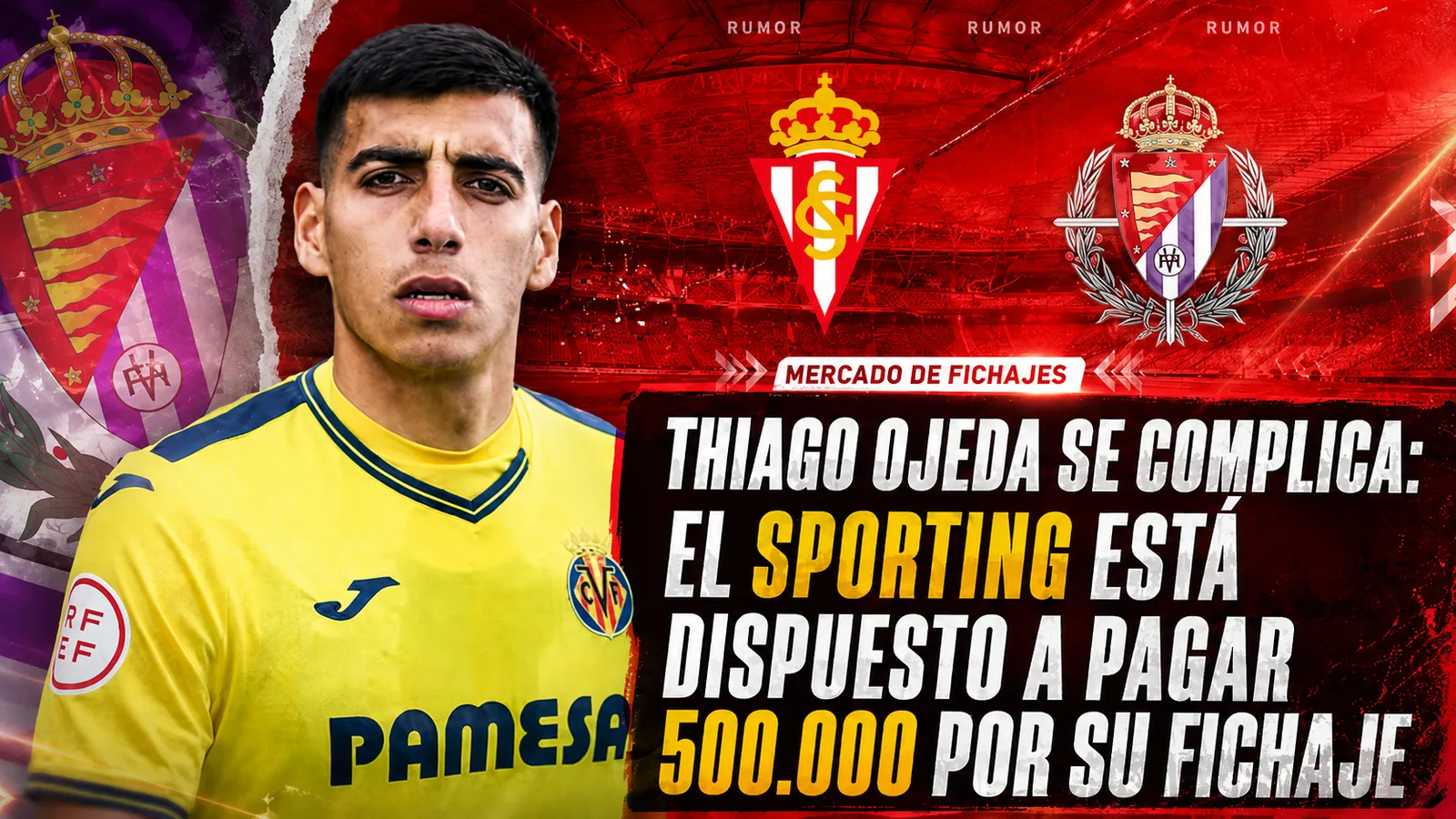 Thiago Ojeda se complica: El Sporting está dispuesto a pagar 500.000 por su fichaje