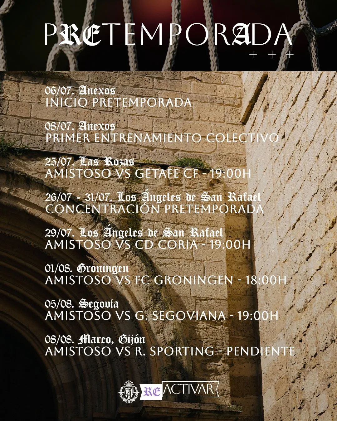 Partidos de pretemporada del Real Valladolid