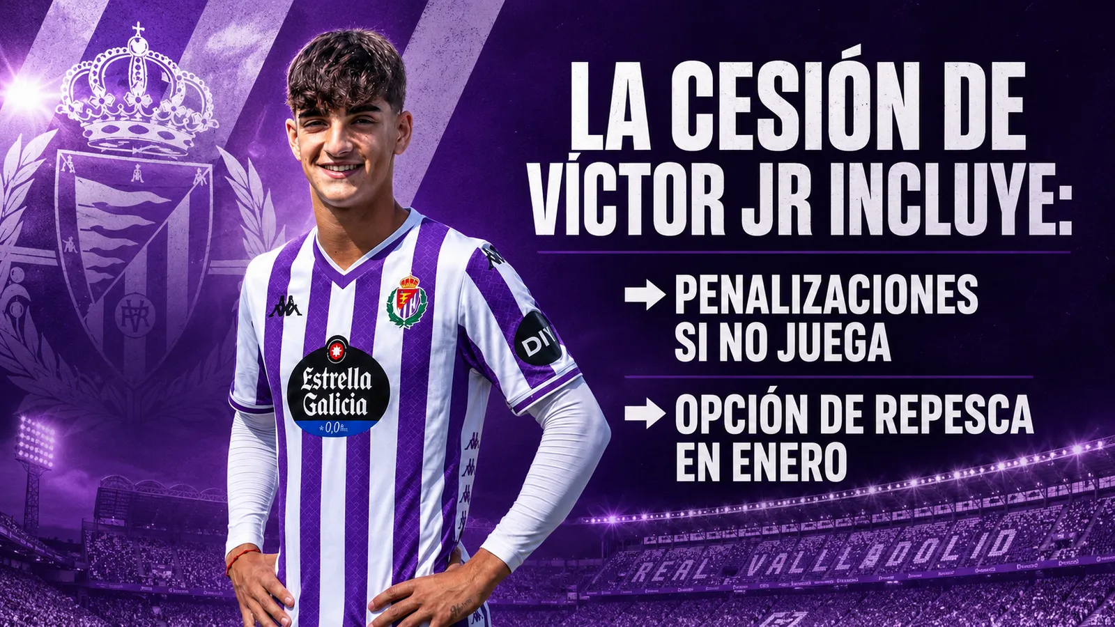 La cesión de Víctor Jr incluye penalizaciones si no juega y una opción de repesca en enero