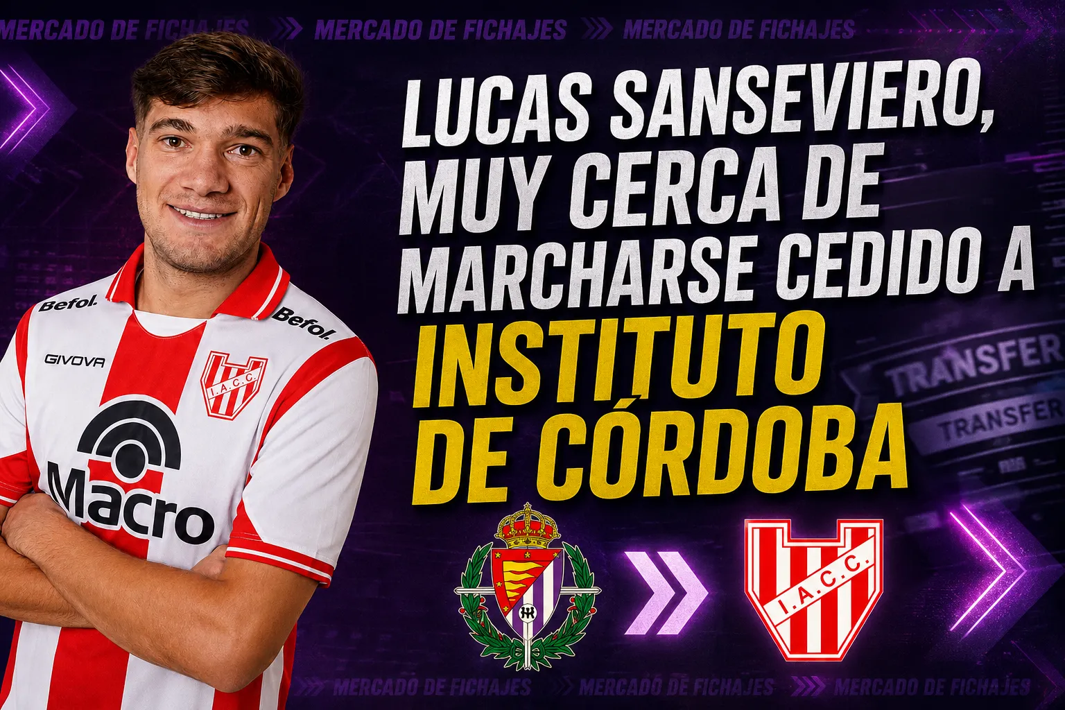 Mercado de Pases: Lucas Sanseviero muy cerca de marcharse cedido a Instituto de Córdoba
