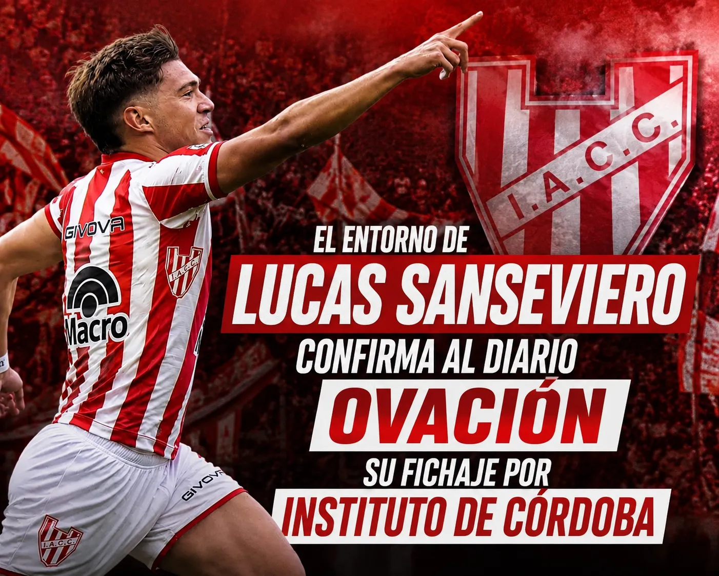 El entorno de Lucas Sanseviero confirma al diario OVACIÓN su fichaje por Instituto de Córdoba