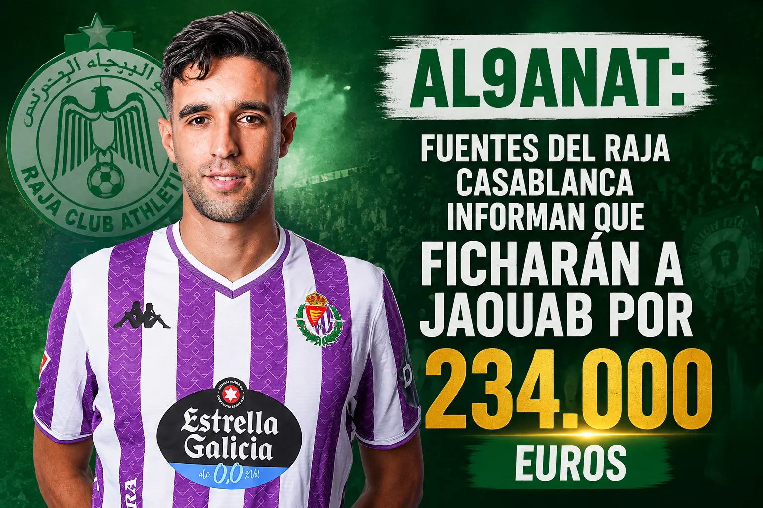 AL9ANAT: Fuentes del Raja Casablanca informan que ficharán a Jaouab por 234.000 euros