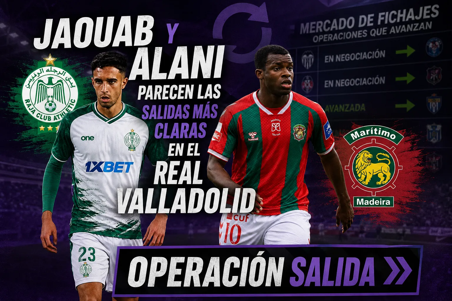 Jaouab y Alani parecen las salidas más claras en el Real Valladolid
