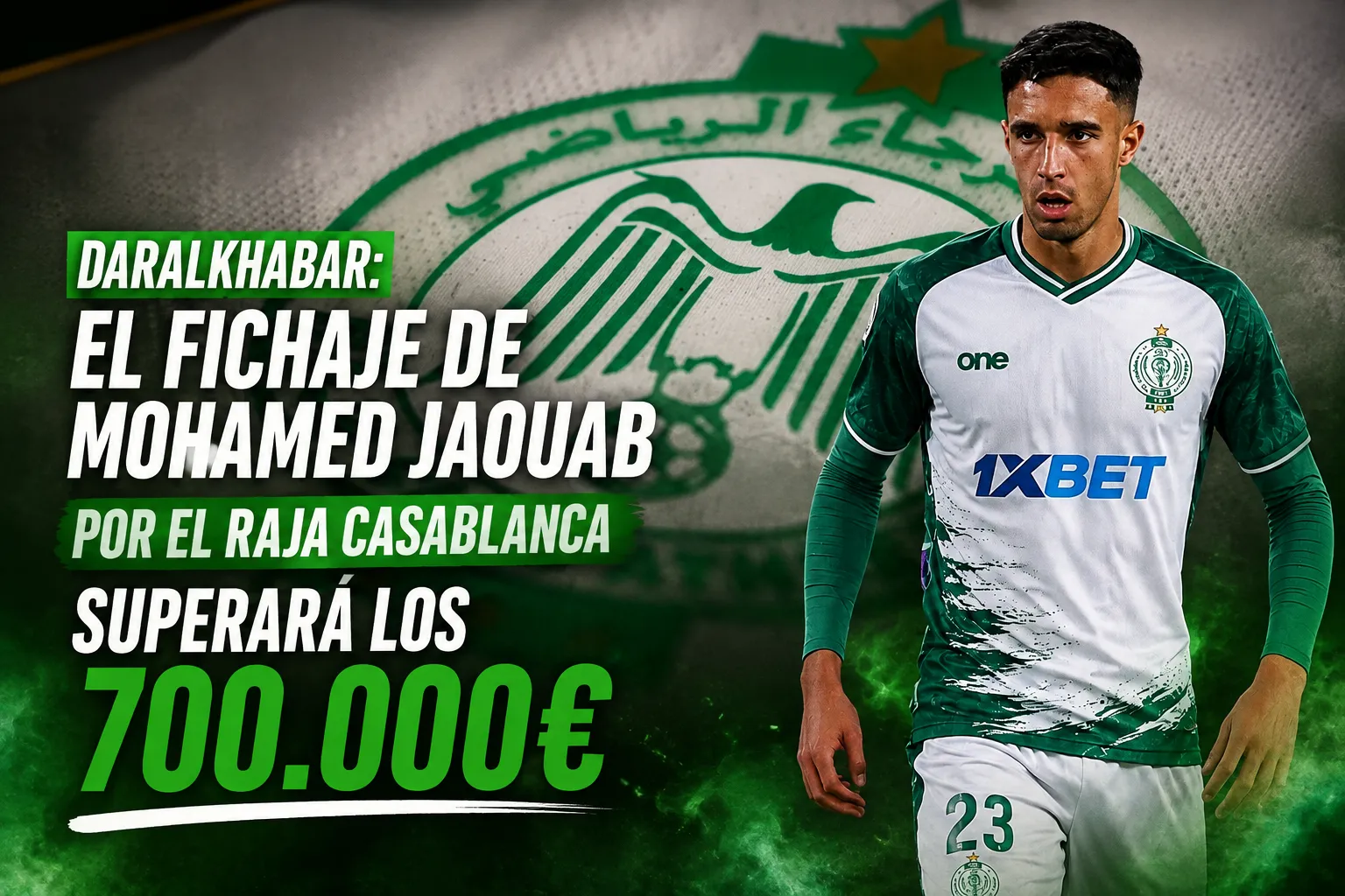 Daralkhabar: el fichaje de Mohamed Jaouab por el Raja Casablanca superará los 700.000 euros
