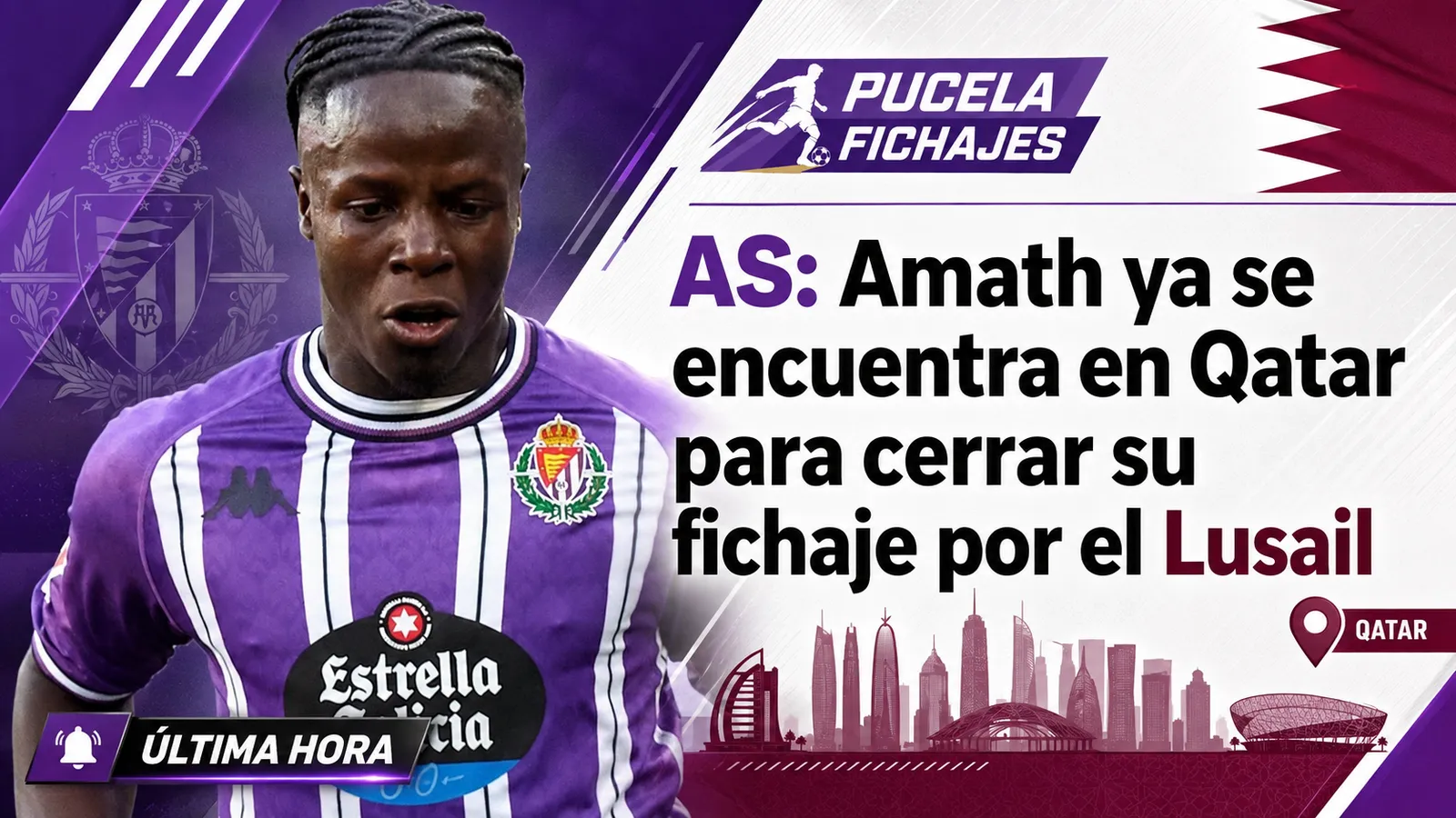 AS: Amath ya se encuentra en Qatar para cerrar su fichaje por el Lusail