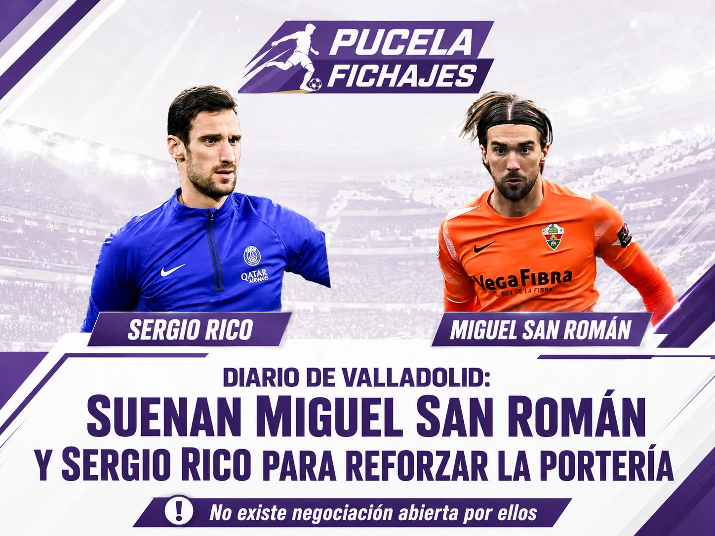 DIARIO DE VALLADOLID: Suenan Miguel San Román y Sergio Rico para reforzar la portería