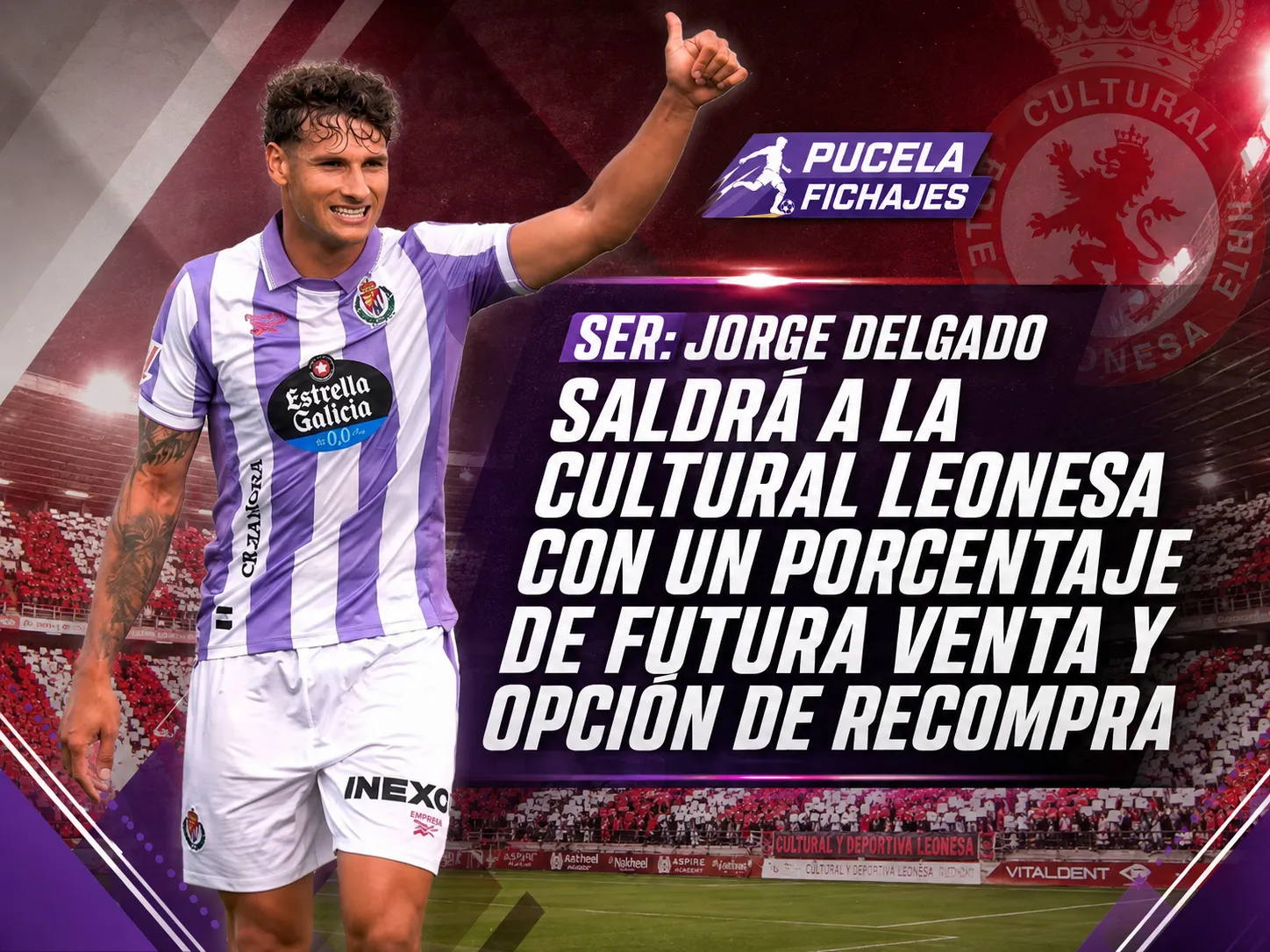 SER: Jorge Delgado saldrá a la Cultural Leonesa con un porcentaje de futura venta y opción de recompra