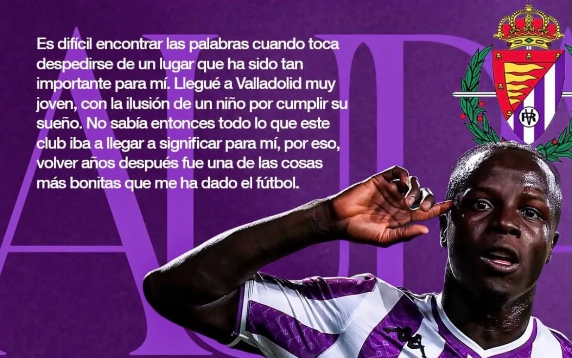Amath se despide del Real Valladolid: «Una parte de mí siempre estará aquí»