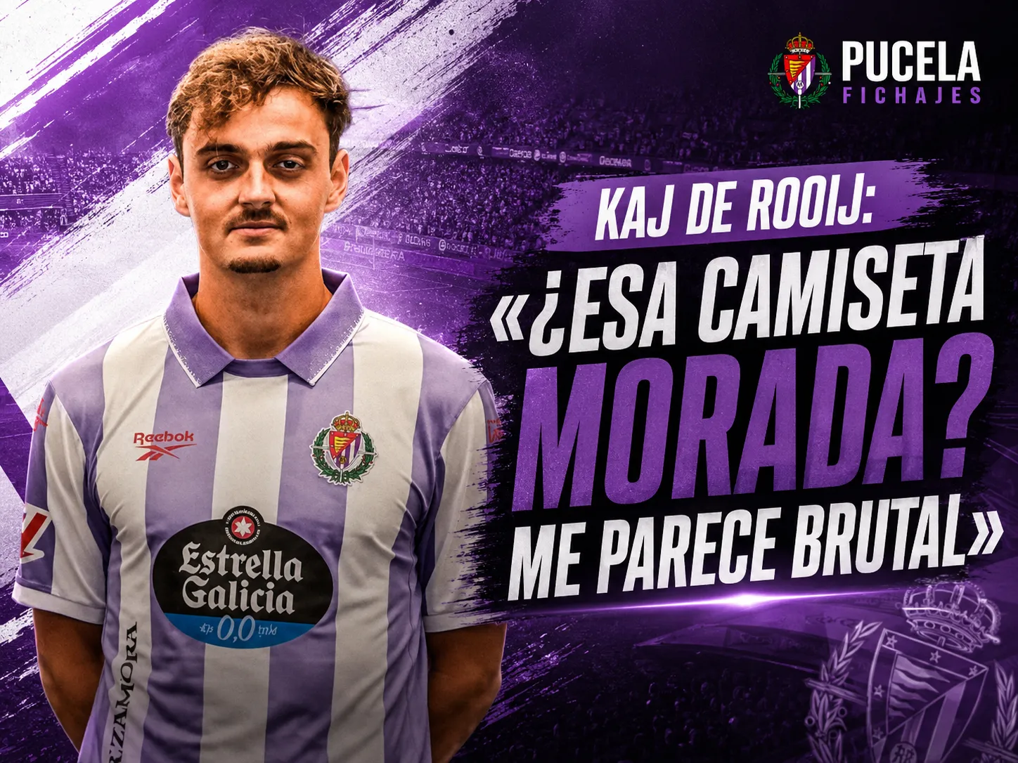 Kaj de Rooij: «¿Esa camiseta morada? Me parece brutal»