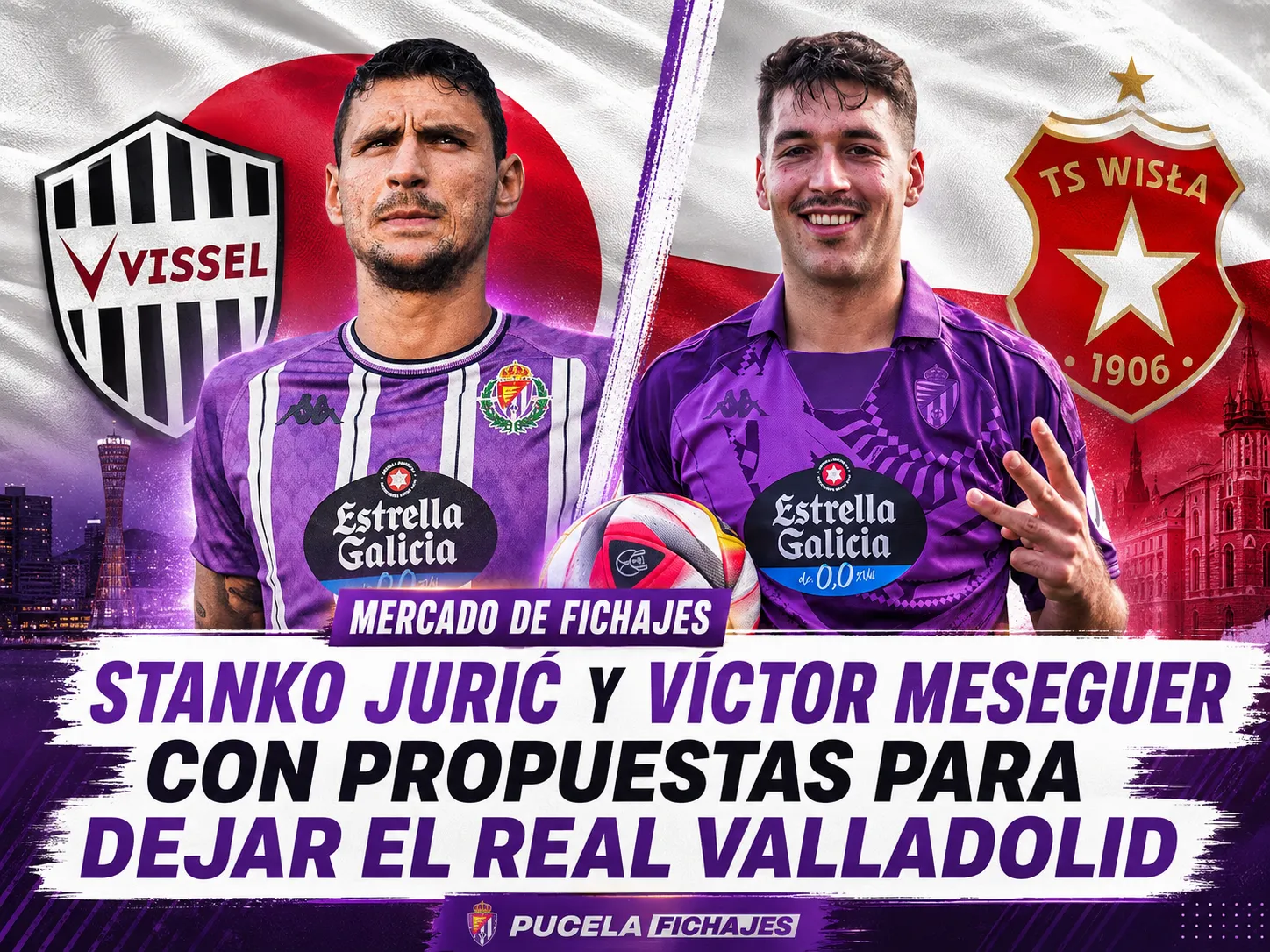 Stanko Jurić y Víctor Meseguer con propuestas para dejar el Real Valladolid