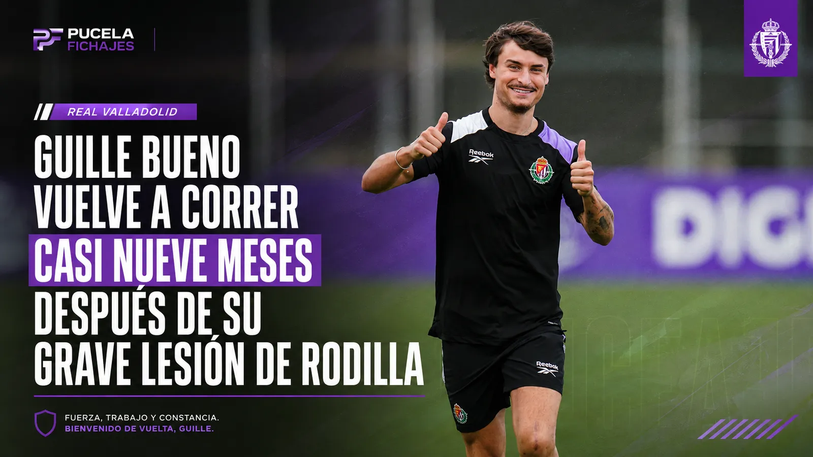 Guille Bueno vuelve a correr casi nueve meses después de su grave lesión de rodilla