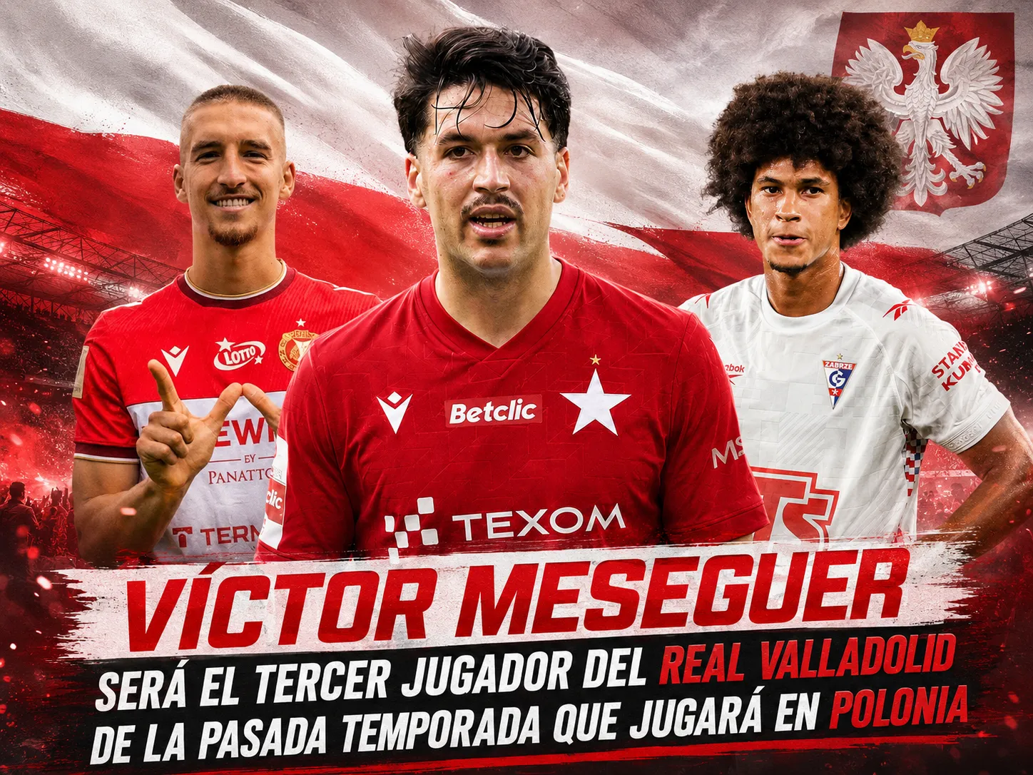 Víctor Meseguer será el tercer jugador del Real Valladolid de la pasada temporada que jugará en Polonia