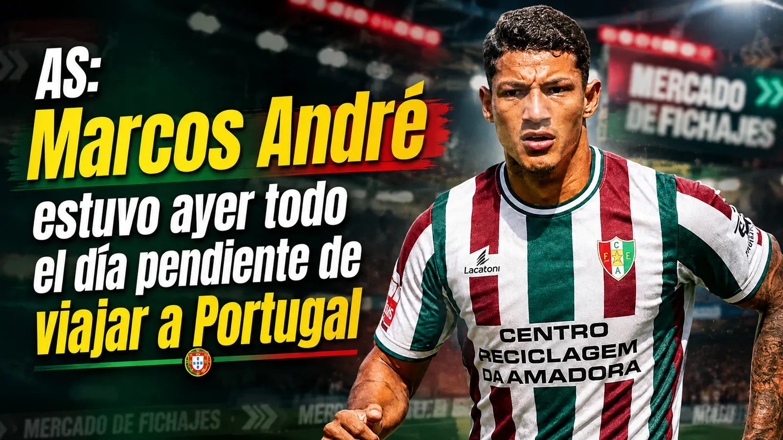 AS: Marcos André estuvo ayer todo el día pendiente de poder viajar a Portugal
