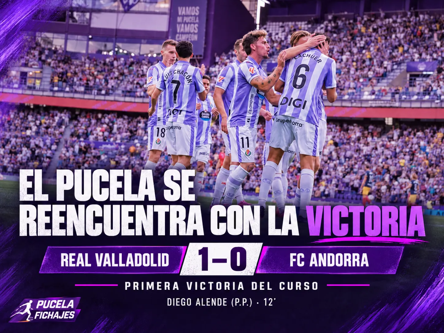 El Pucela se reencuentra con la victoria: Real Valladolid 1 - Andorra 0