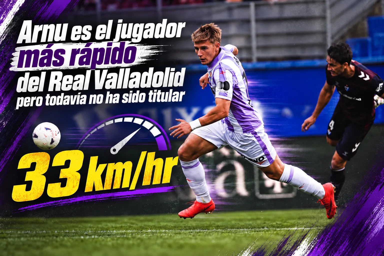 Arnu es el jugador más rápido del Real Valladolid pero todavía no ha sido titular