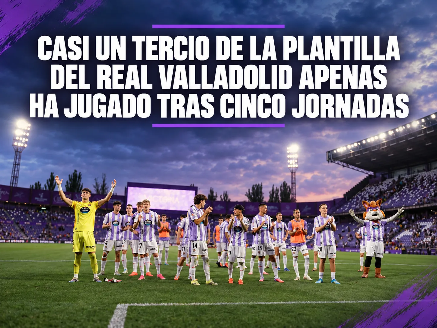 Casi un tercio de la plantilla del Real Valladolid apenas ha jugado tras cinco jornadas