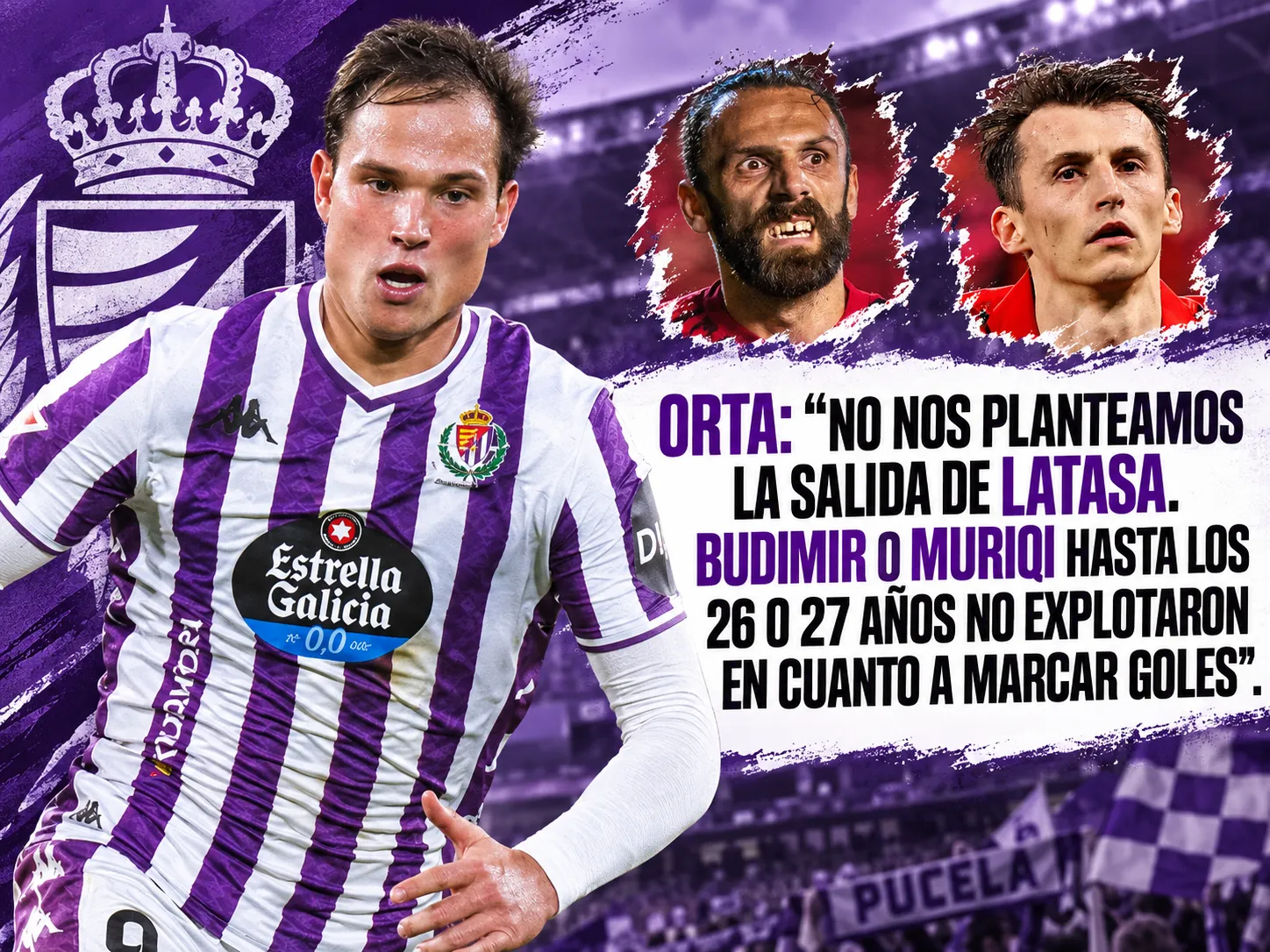 Orta: “No nos planteamos la salida de Latasa. Budimir o Muriqi hasta los 26 o 27 años no explotaron en cuanto a marcar goles”