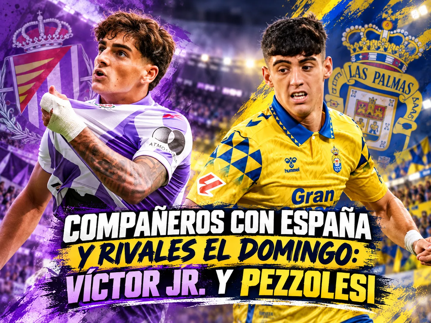 Compañeros con España y rivales el domingo: Víctor Jr. y Pezzolesi