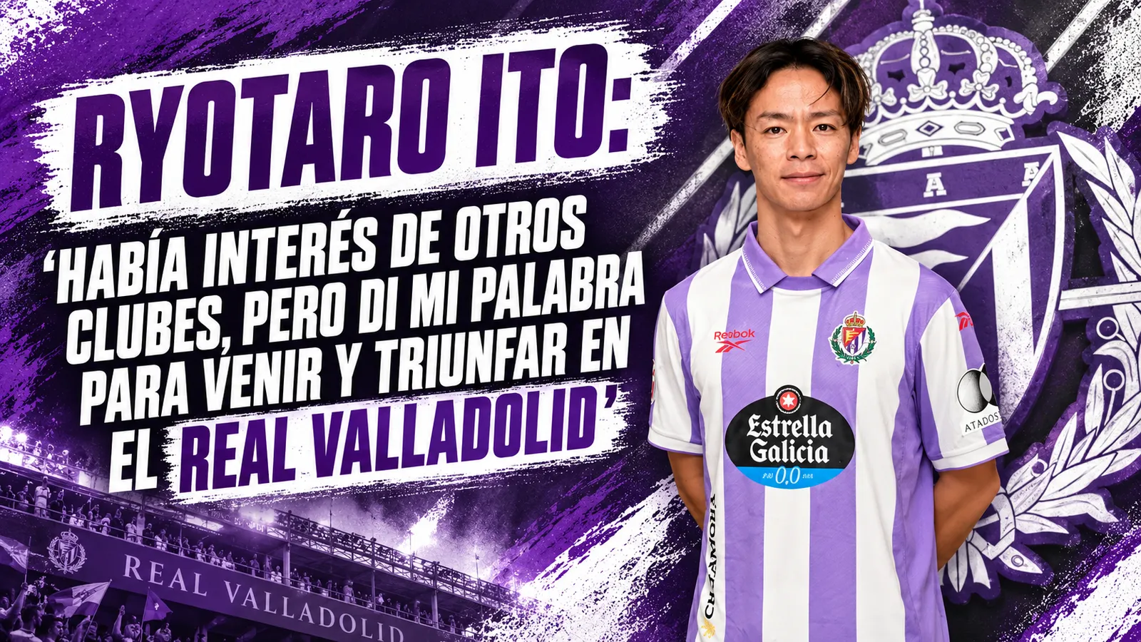 Ryotaro Ito: “Había interés de otros clubes, pero di mi palabra para venir y triunfar en el Real Valladolid”
