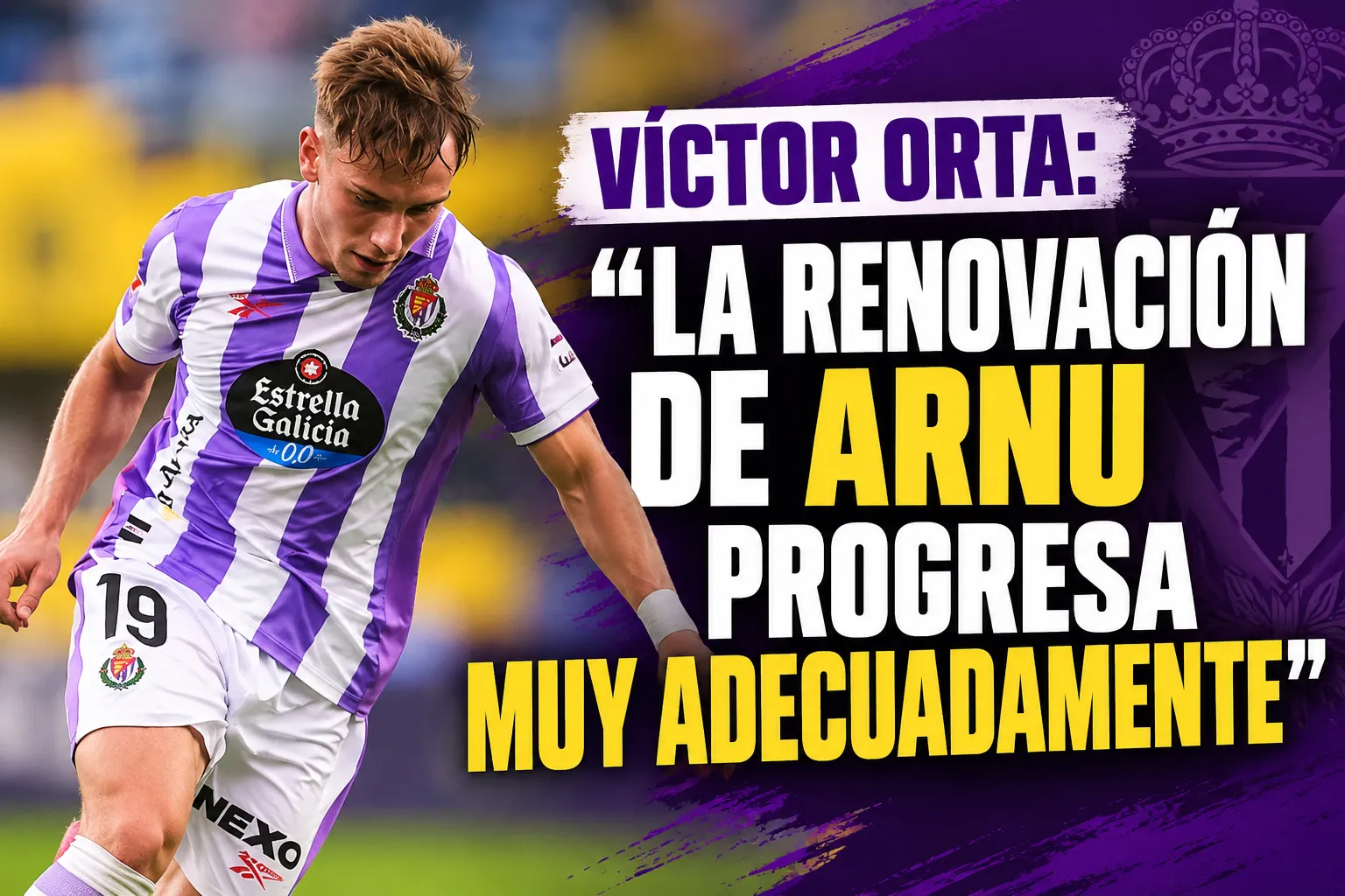 Víctor Orta: “La renovación de Arnu progresa muy adecuadamente”